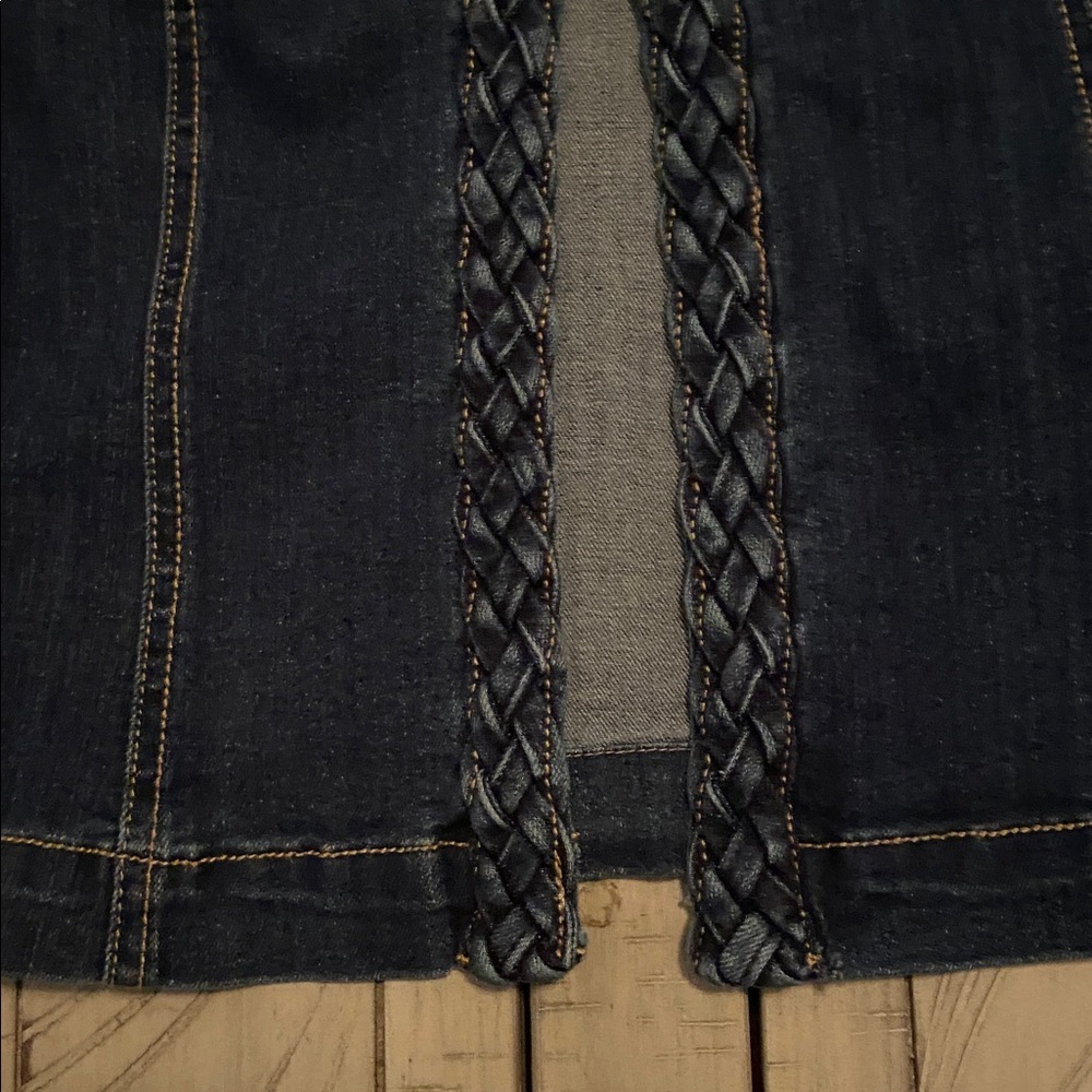 J/M Sportswear by Cato Dark Wash Open Front Denim Jacket Blazer M New - Picture 7 of 11